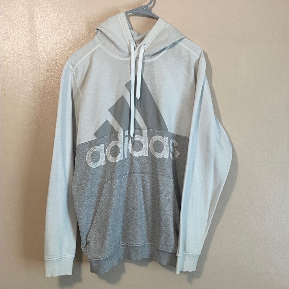 Adidas Men's Two-Tone Gray Hoodie